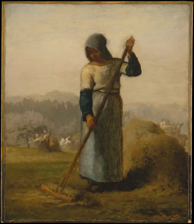 Mujer con un rastrillo, Jean-François Millet