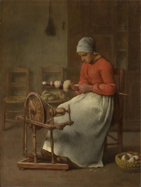 Mujer cosiendo, Jean-François Millet