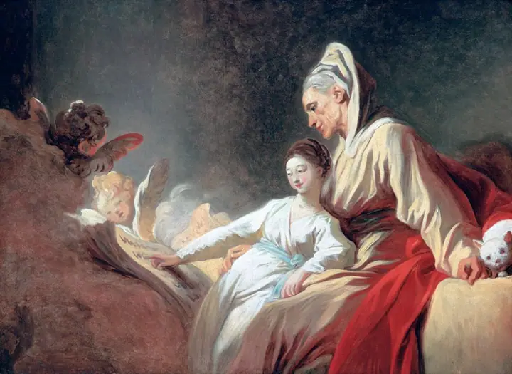 Educación de la Virgen, Jean-Honoré Fragonard