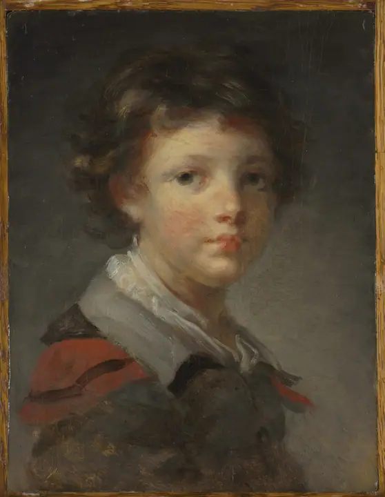 Niño con capa forrada en rojo, Jean-Honoré Fragonard
