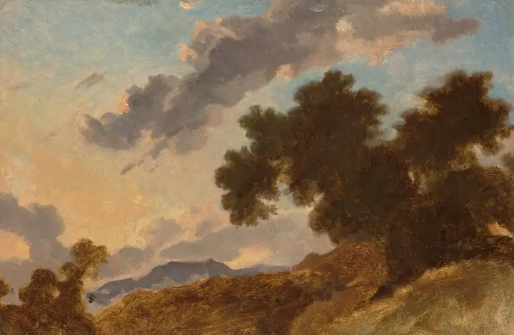Paisaje de montaña al atardecer, Jean-Honoré Fragonard