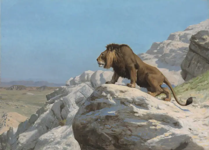 León al acecho, Jean-Léon Gérôme