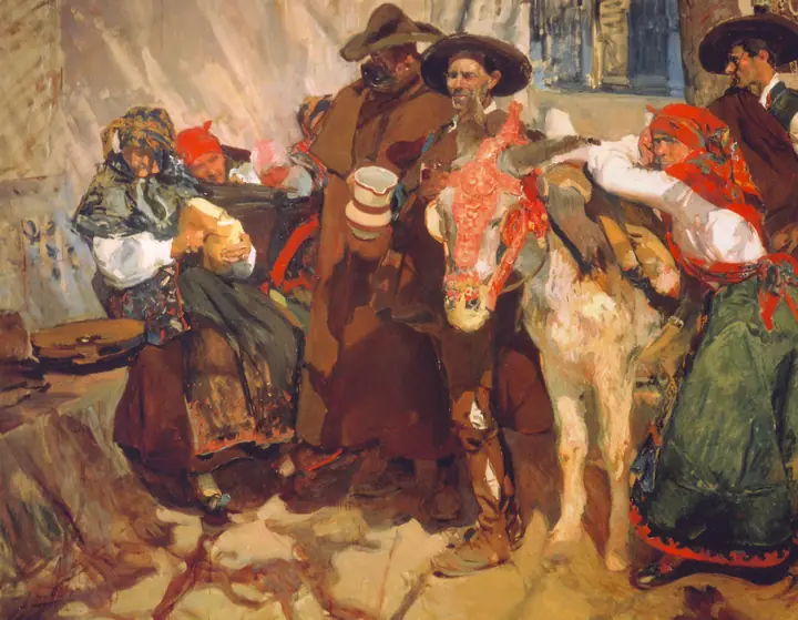 Aldeanos leoneses, Joaquín Sorolla