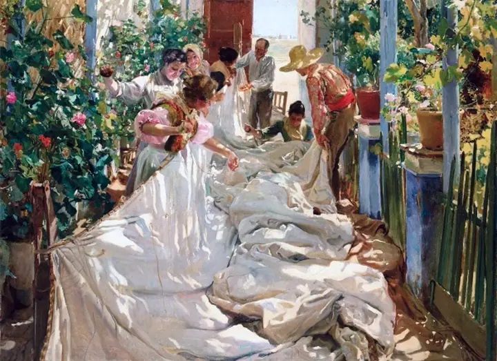 Cosiendo la vela (boceto), Joaquín Sorolla