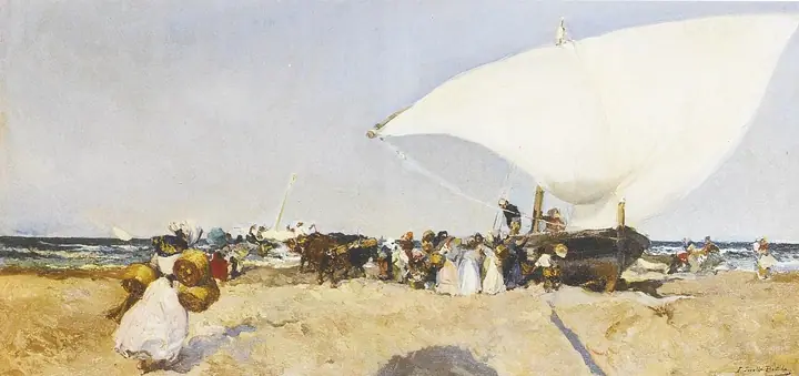 Llegada de la pesca, Joaquín Sorolla