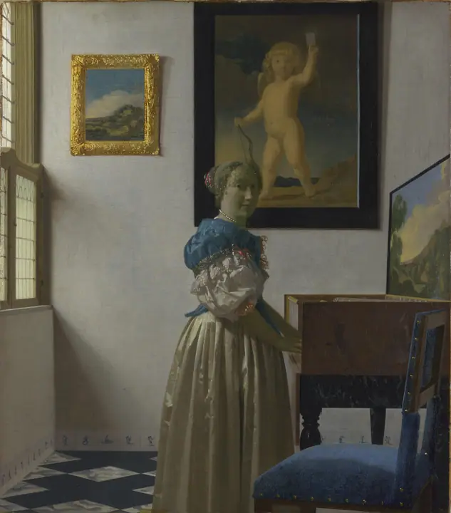 Dama al virginal, Johannes Vermeer