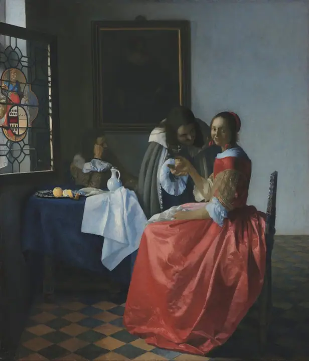 La muchacha con la copa de vino, Johannes Vermeer