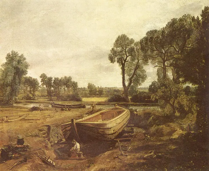 Barco en construcción, John Constable
