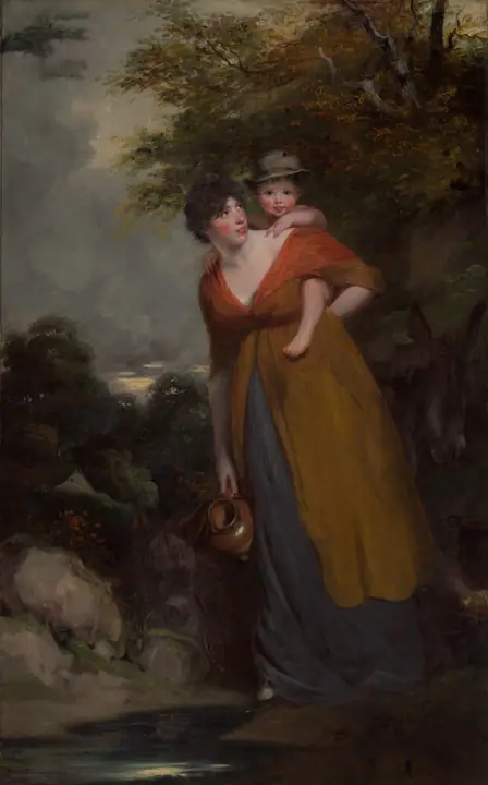 La señora Richard Brinsley Sheridan (Hester Jane Ogle) y su hijo, John Hoppner