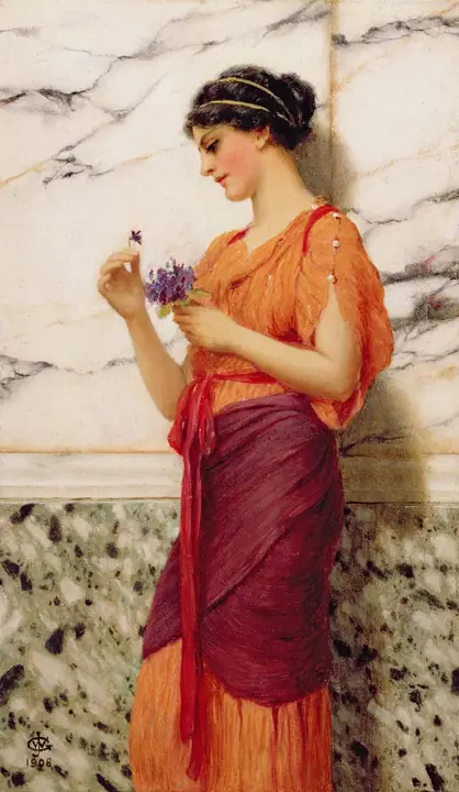 Joven romana, John William Godward