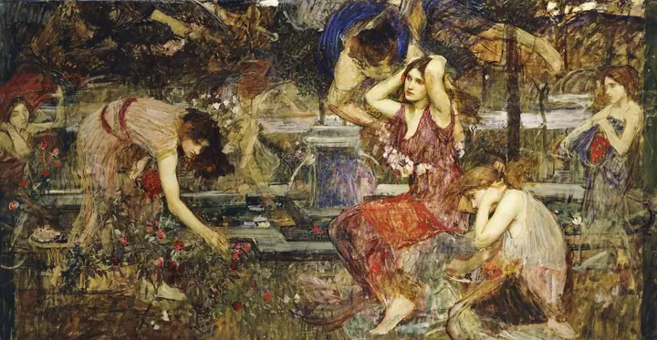 Flora y los Céfiros, John William Waterhouse