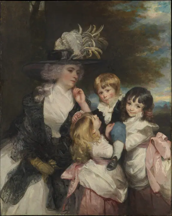 Lady Smith (Charlotte Delaval) y sus hijos (George Henry, Louisa y Charlotte), Joshua Reynolds