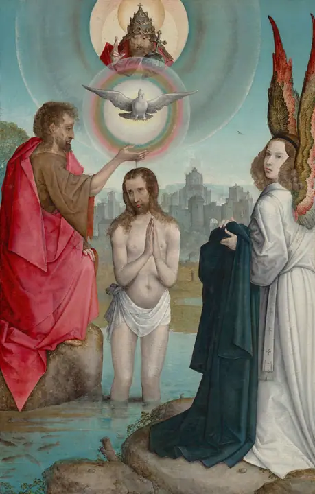 El bautismo de Cristo, Juan de Flandes
