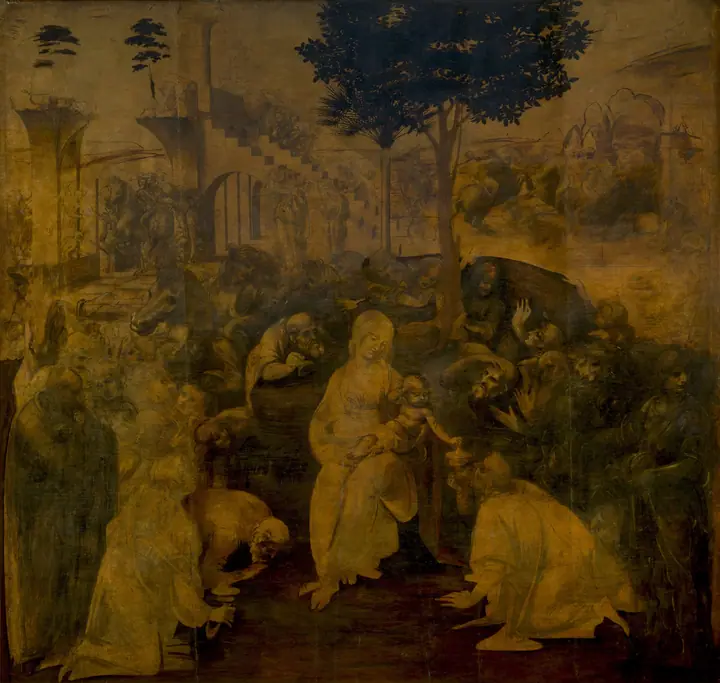 Adoración de los Magos, Leonardo da Vinci
