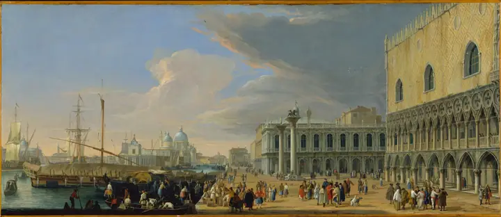 El Molo de Venecia, mirando hacia el oeste, Luca Carlevaris