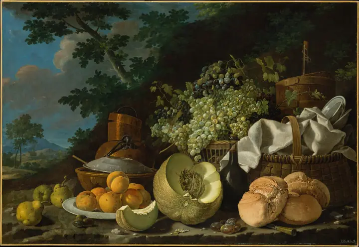 La merienda, Luis Meléndez