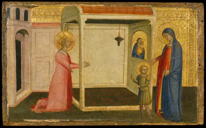 La visión de Santa Catalina de Alejandría, Maestro de la Misericordia Orcagnesca