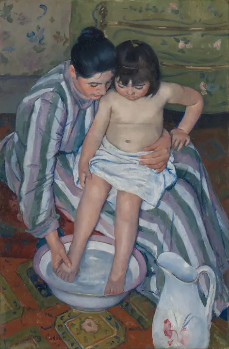 El baño del niño, Mary Cassatt