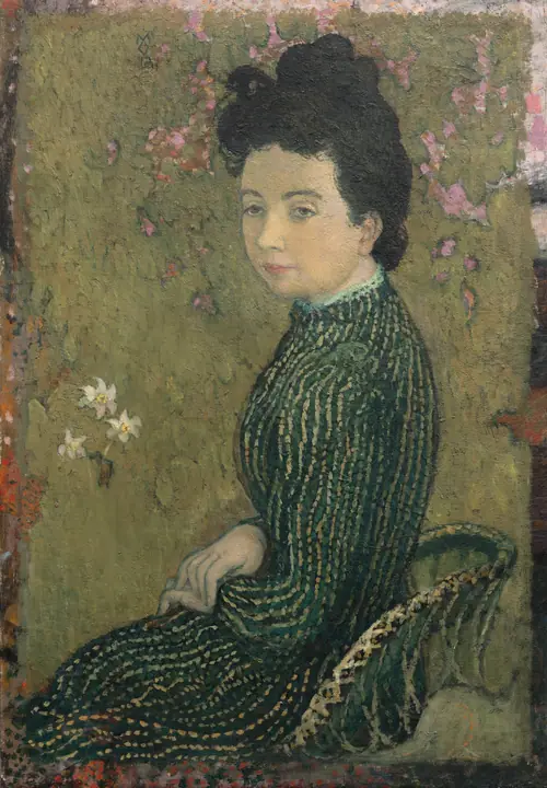 Eva Meurier con vestido verde, Maurice Denis