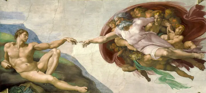 La creación de Adán, Michelangelo Buonarroti