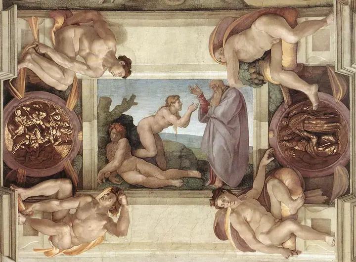 La creación de Eva, Michelangelo Buonarroti