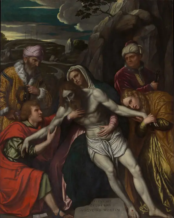 El entierro de Cristo, Moretto da Brescia