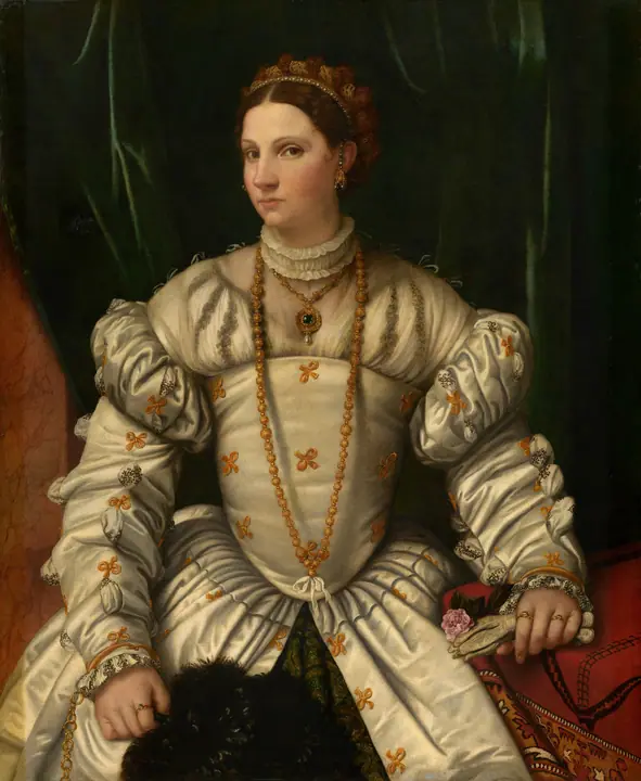 Retrato de una dama vestida de blanco, Moretto da Brescia