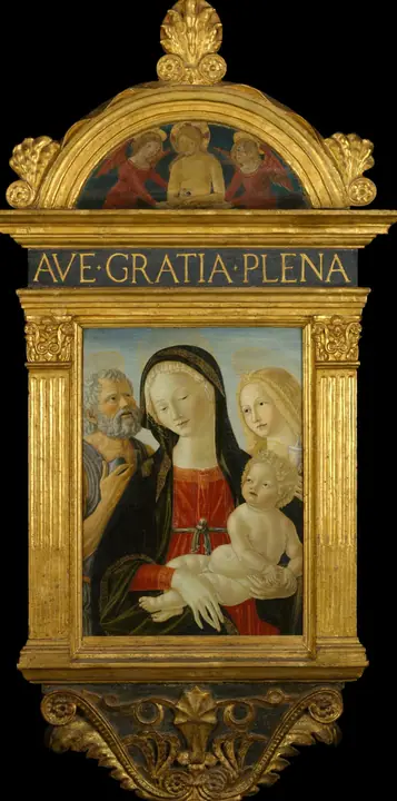 Virgen con el Niño y los santos Jerónimo y María Magdalena, Neroccio de' Landi