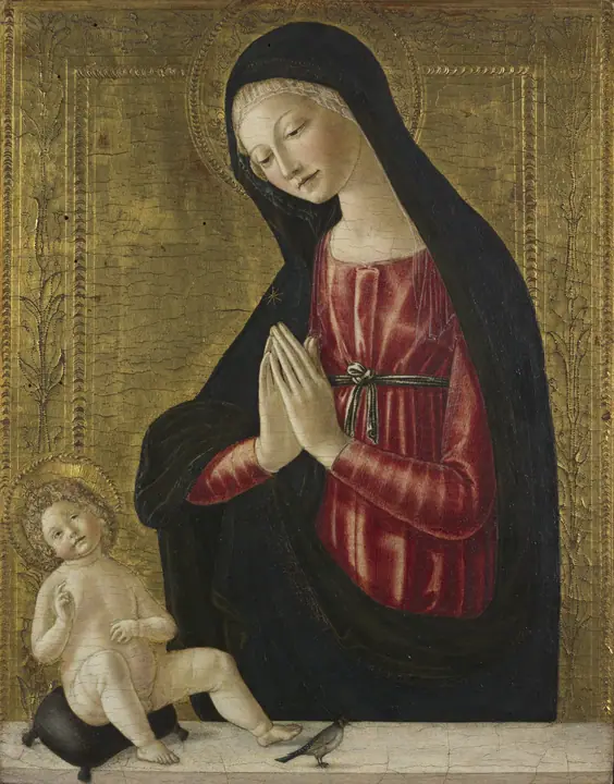 Virgen con el Niño y un jilguero, Neroccio de' Landi