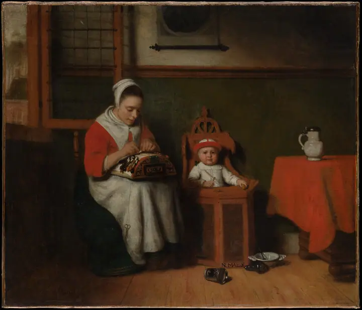 La encajera, Nicolaes Maes