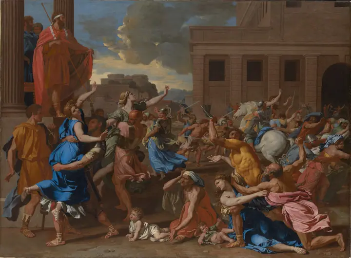 El rapto de las sabinas, Nicolas Poussin