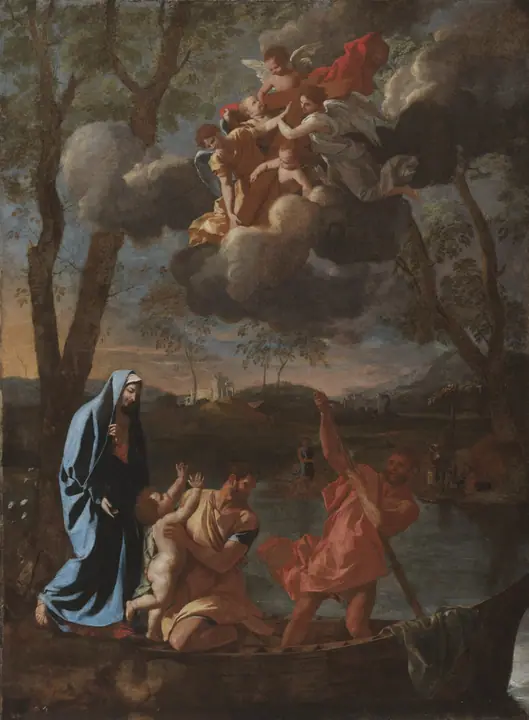 El regreso de la Sagrada Familia a Nazaret, Nicolas Poussin