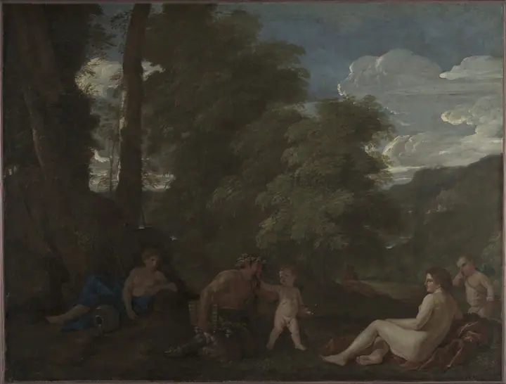 Ninfas y un sátiro (El amor todo lo vence), Nicolas Poussin