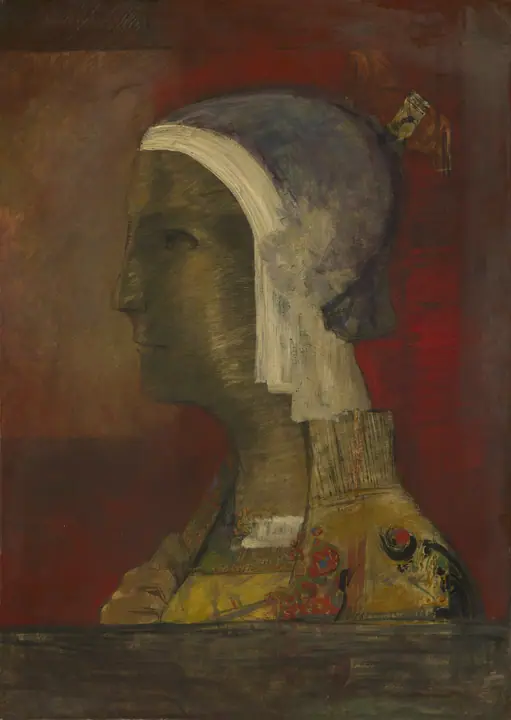 Cabeza simbólica, Odilon Redon