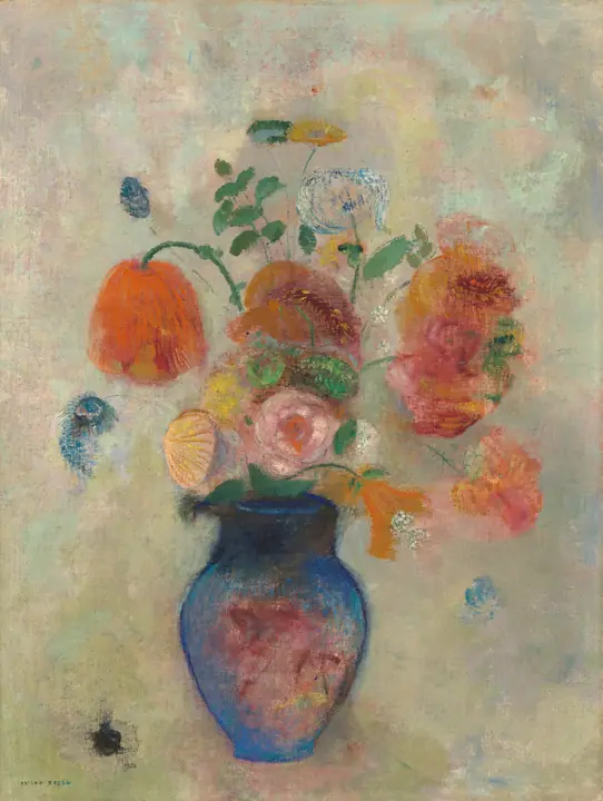 Gran jarrón con flores, Odilon Redon