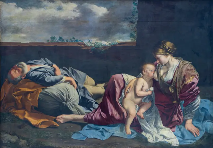 Descanso en la huida a Egipto, Orazio Gentileschi