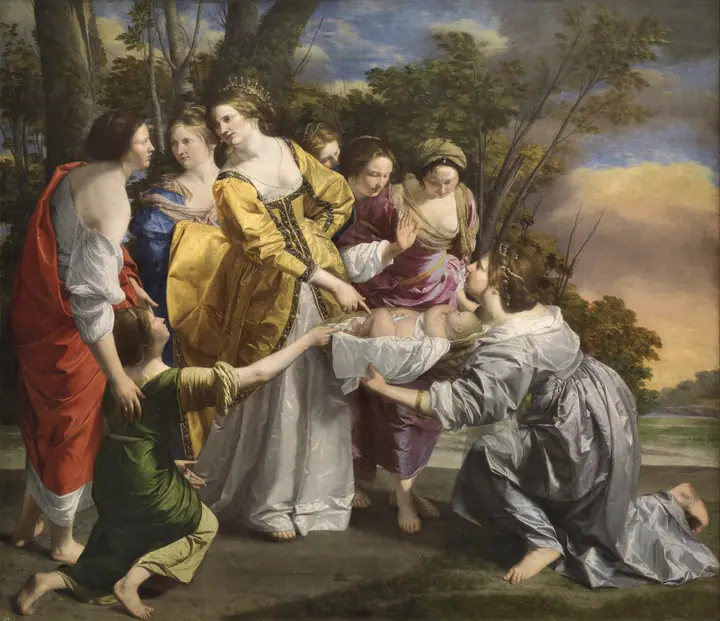 Moisés salvado de las aguas, Orazio Gentileschi
