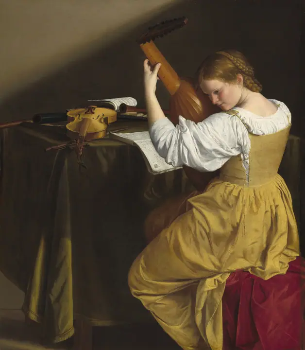 Tocadora de laúd, Orazio Gentileschi