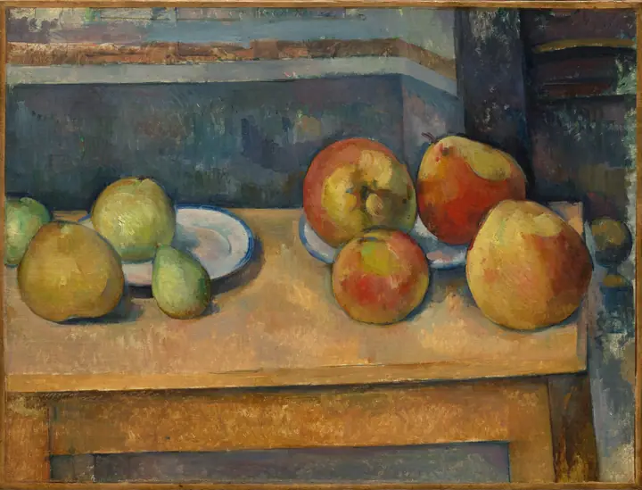 Bodegón con manzanas y peras, Paul Cézanne