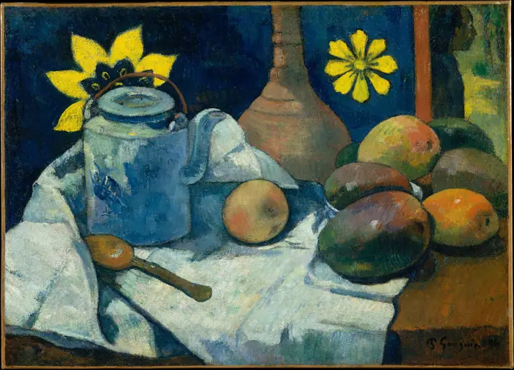 Naturaleza muerta con tetera y fruta, Paul Gauguin