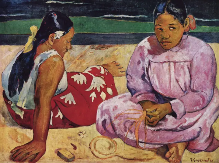 Tahitianas en la playa, Paul Gauguin