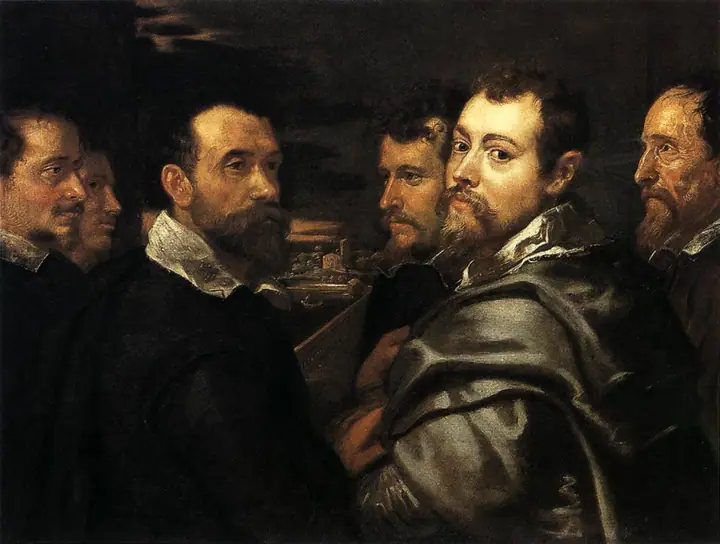 Autorretrato en un círculo de amigos, Peter Paul Rubens
