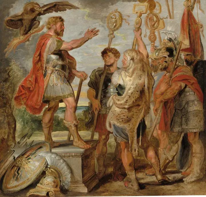Decio Mus arengando a las legiones, Peter Paul Rubens