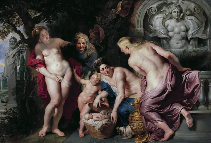 Las hijas de Cecrops, Peter Paul Rubens