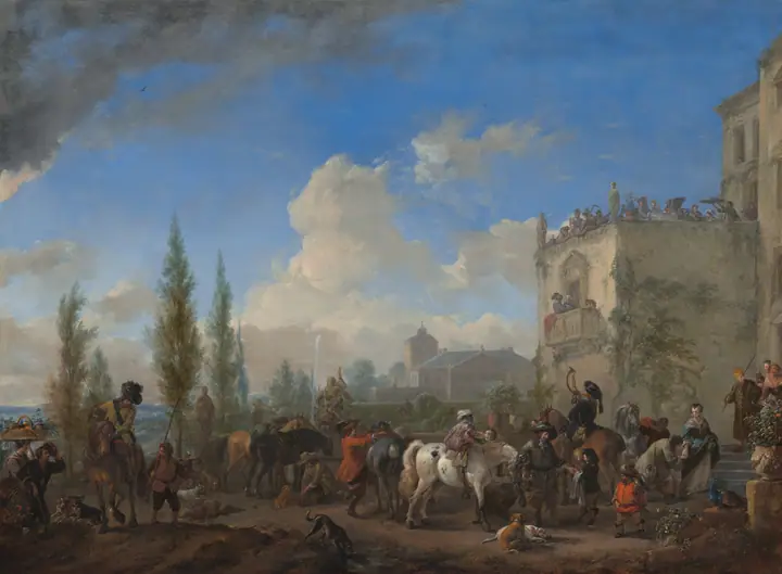 La partida de caza, Philips Wouwerman