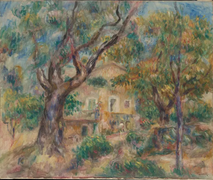 La granja de Les Collettes, Cagnes, Pierre-Auguste Renoir
