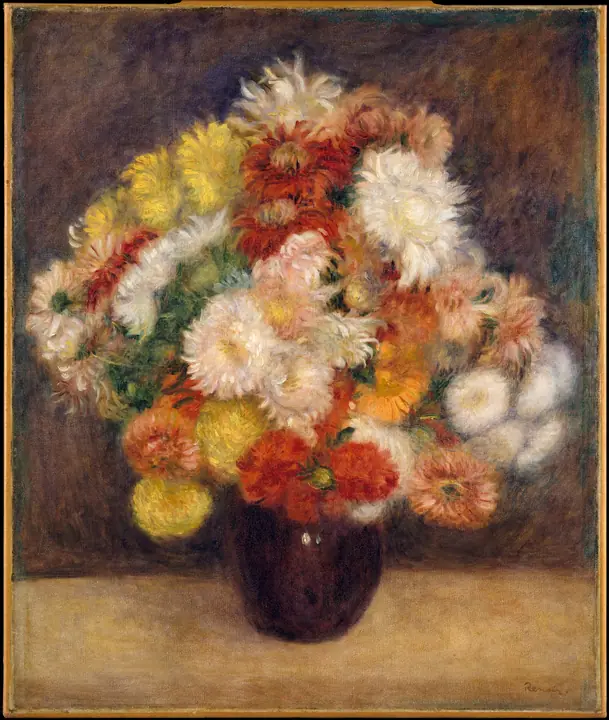 Ramo de crisantemos, Pierre-Auguste Renoir