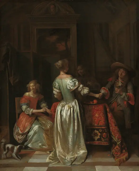 El saludo, Pieter de Hooch