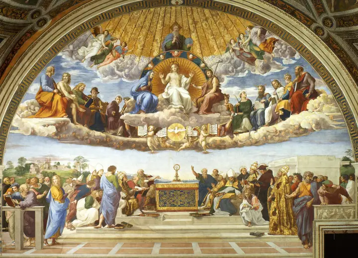 La disputa del Sacramento, Rafael Sanzio