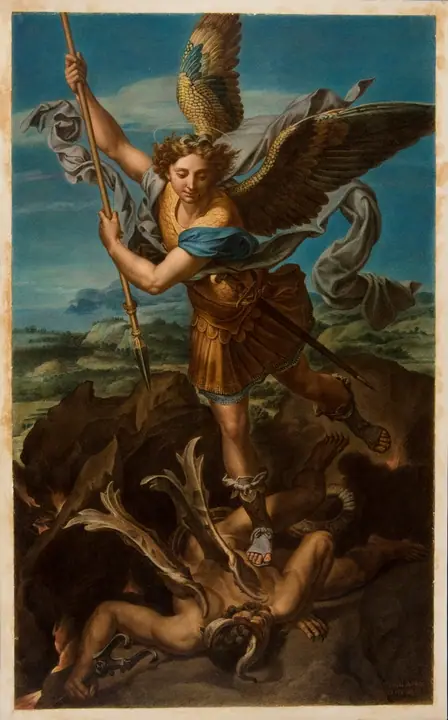 San Miguel derrota a Satanás, Rafael Sanzio